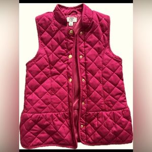 Crown & Ivy Quilted Vest - Girls Medium 8/10 - Pink